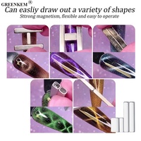 4 Pcs/set Multifonction 9D Efffect Forte Bande Magnétique Combinaison pour Nail Art Cat Eye Gel Polish DIY Nail Magnet Tool
