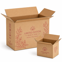 Carton ondulé E Flute édition limitée avec impression de logo en une couleur pour collections de coffrets cadeaux cosmétiques exclusifs