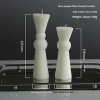 Bougie parfumée géométrique blanche de style nordique faite à la main, vente en gros, décoration artistique de style Instagram pour la maison, accessoires de photographie