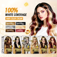 VOJO Grosir & OEM 100ml*2 Krim Pewarna Rambut Permanen dengan Minyak Argan Tahan Lama Menutup Uban Populer di Negara-negara GCC