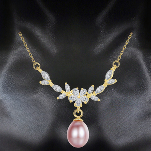 Collar con Colgante de Perla de Agua Dulce <span class=keywords><strong>100</strong></span>% Natural, Collar con Colgante de Perla Redonda de Alta Calidad en Plata de Ley - Product Image 6