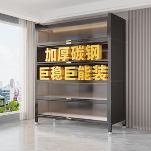 5 portes rabattables anti-poussière moderne armoire à épices de cuisine compacte comptoir efficace unité de stockage de condiments meubles de bureau - Product Image 2