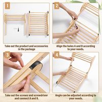 2 pièces : Repose-dos de sauna réglable en bambou avec coussin cervical ajustable et patins antidérapants en caoutchouc