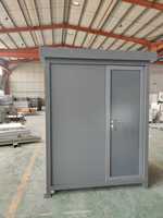 Cabine de toilettes mobile tout-en-un respirante pour l'extérieur, conteneur combiné lavabo et toilettes portable pour les chantiers de construction et de réaménagement