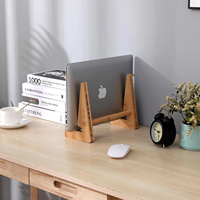 Support pour ordinateur portable de plusieurs tailles pour ordinateur de bureau Support compatible en bambou avec support pour téléphone Moniteur Riser Note Book Plateau de service