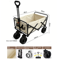 Chariot pliable en acier à quatre roues, idéal pour le camping et les courses en extérieur, personnalisable (OEM) - Meilleures ventes