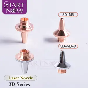 Startnow nozel Laser 3D presitec M6/M8 Caliber0.8-4.0mm untuk peralatan las Manipulator otomatis CNC suku cadang mesin pemotong serat