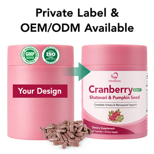 Chinaherbs Custom High Potency 36:1 Cranberry Extract Shatavari D-Mannose Complex Vegan Pills Private Label Menopause Capsules - Product Image 1