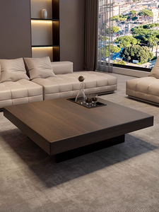 Set di Tavolini da Caffè e da Tè Moderni di Lusso per Soggiorno, <span class=keywords><strong>Design</strong></span> Quadrato con Piano in <span class=keywords><strong>Legno</strong></span> Massello, Durevoli - Product Image 1