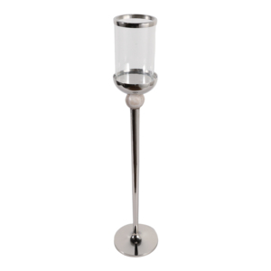 Portacandele contemporaneo in vetro per candele a pilastro, centrotavola - Product Image 3