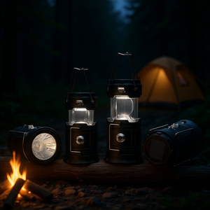 Db 4 piezas de linternas LED portátiles recargables para acampar, luces brillantes impermeables alimentadas por USB para escalada, senderismo, pesca y actividades al aire libre - Product Image 2