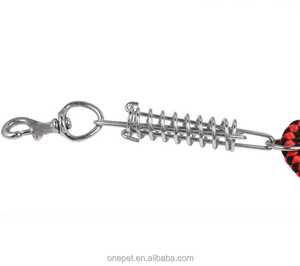 Laisse pour chien en nylon à motif solide, grande taille, pour bouledogue, mastif <span class=keywords><strong>tibétain</strong></span>, avec décoration de ressort anti-explosion - Product Image 4