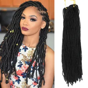 Wholesale Sister Locs Faux Locs Crochet Hair Ladies and Men Solid and Gradient Synthetics zyr