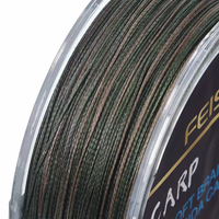 Ligne de pêche à la carpe tressée souple camouflage 35LB haute résistance, ligne de liaison invisible pour la pêche à la carpe européenne