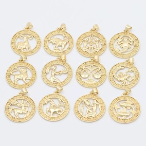 BD-B9061 Collier religieux délicat avec pendentifs <span class=keywords><strong>Vierge</strong></span> Marie, Cœur, Lune, Football, <span class=keywords><strong>Zodiaque</strong></span>, plaqué or 18 carats, Tendance - Product Image 6