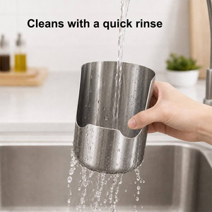 <span class=keywords><strong>Porte</strong></span>-ustensiles de cuisine 2 en 1 en acier inoxydable, support multifonctionnel pour couvercles de casseroles, spatules, planches à découper pour la cuisine à domicile - Product Image 4