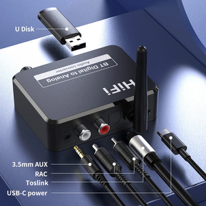 Convertitore Audio Digitale-Analogico (DAC) Adattatore da SPDIF Ottico Toslink a Jack 3.5mm AUX RCA L/R Ricevitore Bluetooth 5.1 - Product Image 2
