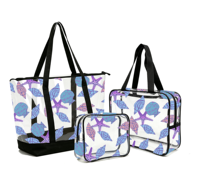Individuell Bedruckte Transparente Taschensets mit Hawaiianischen Muscheldesigns in Klein/Mittel/Groß für Tägliche Reisebedürfnisse