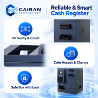 Système de paiement NFC et QR pour caisse enregistreuse avec recycleur de billets, kiosque libre-service 15,6 pouces, accepteur de pièces et de billets, et fonction de remise de monnaie