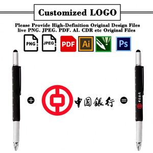 Best Selling 6 in 1 Tool Multi Function <b>Pen</b> With Print Logo Stylus Multifunction Multitool Multi-function Ballpoint Ball <b>Gifts</b> - Product Image 2