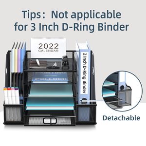 Organizador de Escritorio Metálico de 5 Niveles Personalizado con Porta Revistas y Bandeja para Cartas, Diseño Plegable que Ahorra Espacio para Sala de Estar y Oficina - Product Image 3