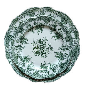 <span class=keywords><strong>Set</strong></span> di stoviglie rotonde in porcellana con motivo Vintage in pizzo nuovo <span class=keywords><strong>Set</strong></span> di <span class=keywords><strong>piatti</strong></span> e <span class=keywords><strong>piatti</strong></span> floreali blu verde - Product Image 2