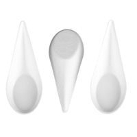 Petites assiettes décoratives pour restaurant Cuillère en forme de goutte Eco Biodégradable Sugarcane Bagasse Finger Food Dish