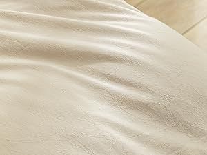 طقم مفروشات سرير مريح للغاية من القطن المغسول 100% بنمط نورديك، مكون من أربع قطع بلون واحد، متوفر للتجارة العابرة للحدود. - Product Image 3