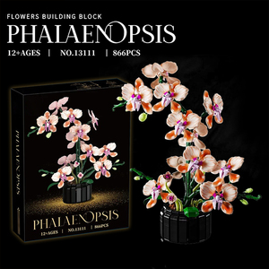 Ensemble de blocs de construction de bouquet de fleurs DIY avec vase, décoration de la maison, jouet d'assemblage, cadeau créatif pour adultes et enfants MJ13034-13119 - Product Image 6