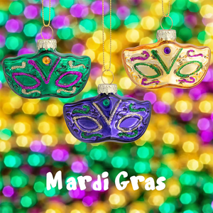 HLC ACC Mini masque en verre Mardi Gras, ornement suspendu de la Nouvelle-<span class=keywords><strong>Orléans</strong></span>, décorations de fête, cadeaux de fête, cadeaux de fête - Product Image 4