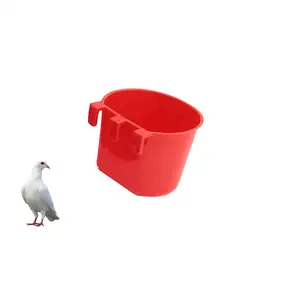 Tasse d'alimentation en plastique PP rouge, personnalisable, Durable, pour élevage de bétail, volaille, poulet, poulet, eau, nourriture