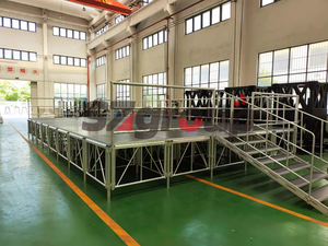 Hot Bán Tuv Chứng Nhận 1.22X1.22M Hợp Kim Nhôm Giai Đoạn Nền Tảng Modular Có Thể Điều Chỉnh Chiều Cao Xách Tay Có Thể Gập Lại Nhanh Chóng Lắp Ráp Nặng - Product Image 2