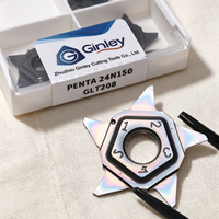Plaquettes de rainurage et d'entretoisage PENTA24N pour tour CNC, Série PENTA 24N100/150/200/250/300/050/080, pour rainurage externe