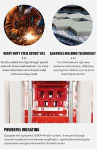 Machine de fabrication de pavés/bordures en béton/ciment à haute efficacité QT18-15 avec contrôle PLC, moteur et pompe automatiques pour briques et blocs - Product Image 6