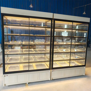 Cake Bread <b>Display</b> Showcase for Supermarkets Glass Plywood Material Custom Color and Size Lacquer Finish - Product Image 6