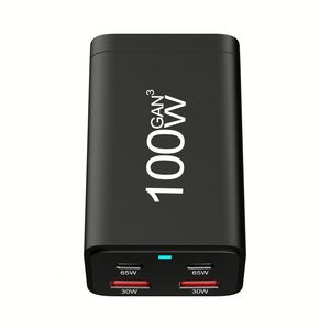 อะแดปเตอร์ชาร์จ GaN แบบพกพา 100W USB C PD สำหรับตั้งโต๊ะ 2C2A 4 พอร์ต ชาร์จเร็ว สำหรับเดินทาง ใช้กับเต้ารับไฟบ้าน - Product Image 3