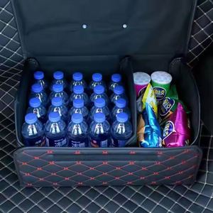 Organisateur de coffre de voiture pliable en cuir PU pratique, boîte de rangement pour la gestion des effets personnels dans le véhicule - Product Image 4