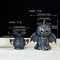 Brûleur d'encens en métal personnalisé pour Halloween, brûleur d'encens portable pour bois de santal, décoration de table, article cadeau commercial, souvenir