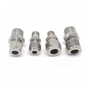 Stainless Steel Straight Conversion Adapter Fittins 304 SS Pipe Fitting Tube DSJ-M YDF-LOK LOK Ferrule Connector