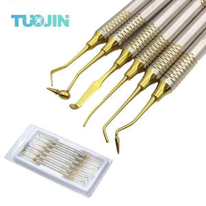 ชุดไม้พายสำหรับทำฟันทำจากไทเทเนียม6ชิ้นขนาด18.5ซม. เครื่องมือปากเปล่าสำหรับซ่อมแซมวัสดุโลหะ - Product Image 6