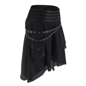 Corsé Punk de Moda para Mujer, <span class=keywords><strong>Falda</strong></span> Gótica Steampunk Marrón, Faldas <span class=keywords><strong>Pirata</strong></span> Victorianas - Product Image 5
