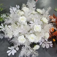 Art floral de table fait main transfrontalier, boules de fleurs de table pour mariage, porte-bougie, vase assorti, fleurs artificielles pour remise de diplôme