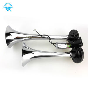 แตรลม12โวลต์24โวลต์รถรถบรรทุกโครเมี่ยมคู่ทรัมเป็ตคอมแพ็คแอร์แตร150DB เสียงดัง - Product Image 5