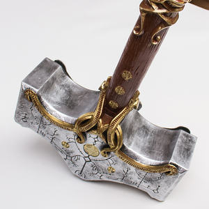 Jeu classique de dieu de la guerre, marteau de <span class=keywords><strong>Ragnarok</strong></span> Thor, artisanat en résine hautement réduit, accessoires de Cosplay, marteau jouet - Product Image 4