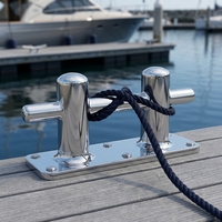Bouée d'amarrage marine en acier inoxydable 316, à capot rond, double croix, pour quai, yacht et bateau