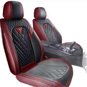 Housse de siège de luxe confortable en cuir de couleur noire et rouge à cinq sièges ensemble complet de siège <span class=keywords><strong>avant</strong></span> arrière pour <span class=keywords><strong>voiture</strong></span> - Product Image 2