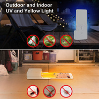 Trampa para Insectos Portátil con Luz Amarilla UV para Atraer Mosquitos, Trampa Eléctrica para Insectos con Pegamento para Moscas