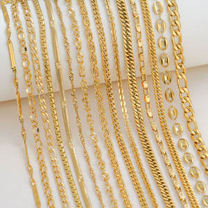 थोक ट्रेंडी एंटी टार्निश स्टेनलेस स्टील 18k वास्तविक सोने की ठोस सोने की फैशन चेन महिलाओं के लिए हार - Product Image 4