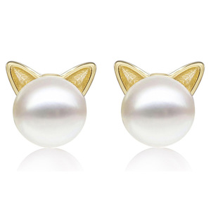 Set Collana e Orecchini a Forma di Orecchie di Gatto per Donne, Design Animale Carino, Accessori per Uso Quotidiano - Product Image 1