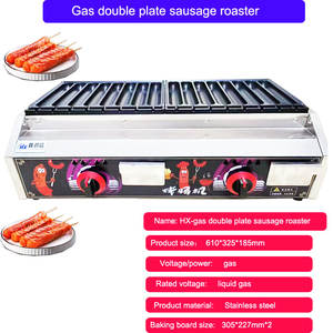 เครื่องทำฮอทดอกใช้ในเชิงพาณิชย์ใช้แก๊สเครื่องทำไส้กรอกร้อนพร้อมเครื่องอุ่นอาหารไส้กรอก tepppanyaki - Product Image 6